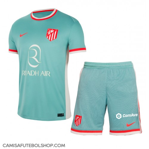 Camisa de time de futebol Atletico Madrid Replicas 2º Equipamento Infantil 2024-25 Manga Curta (+ Calças curtas)